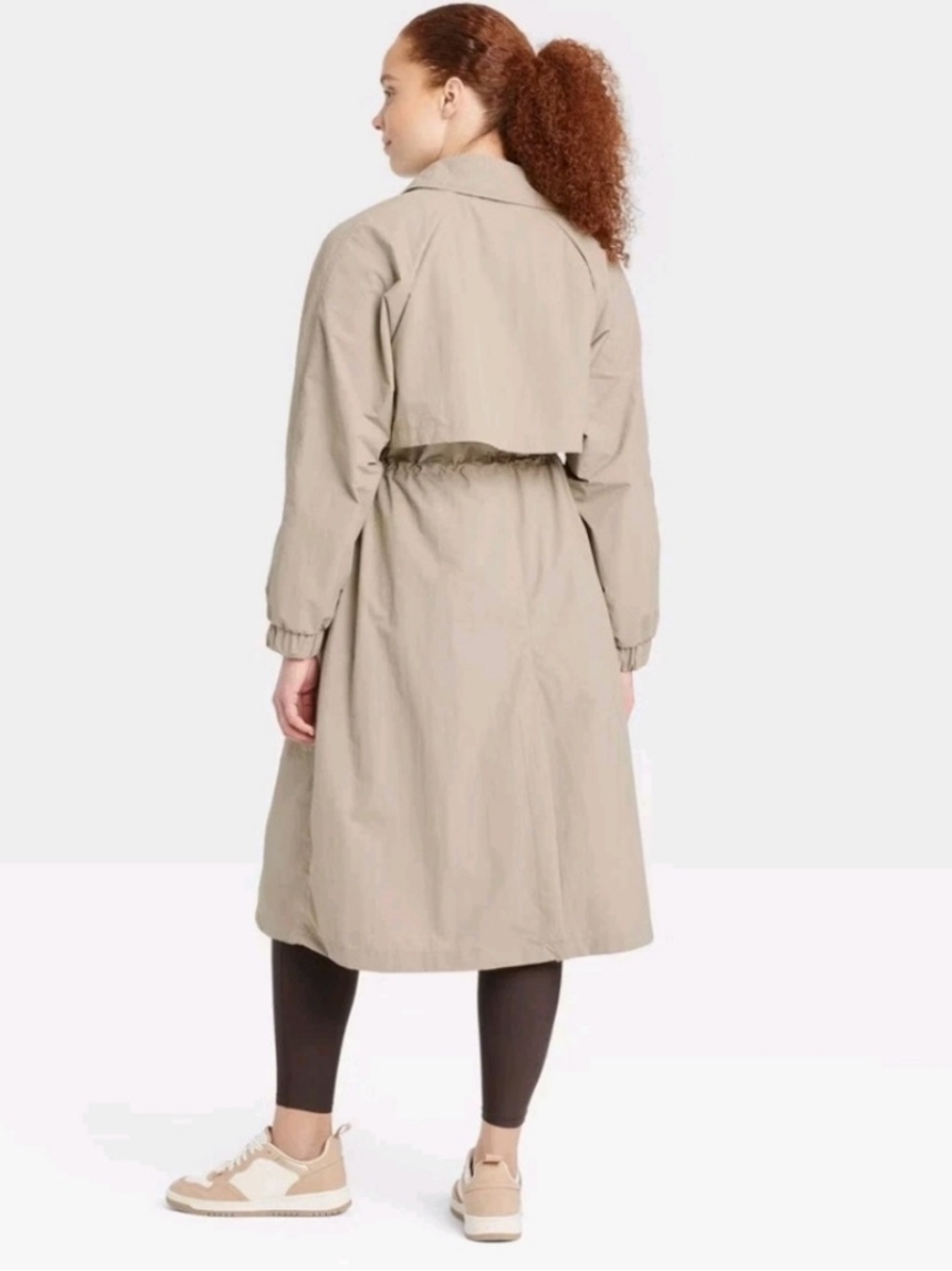 All In Motion Women’s Lightweight Beige Trench w/ Drawstring Waist Size XXL NWT - Picture 5 of 15